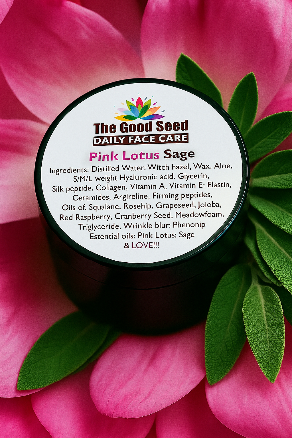 Pink Lotus Sage - Face lotion - 4oz