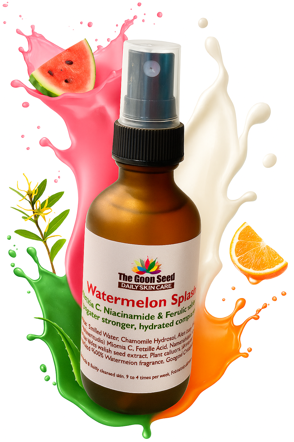 Watermelon Splash! Face spritzer with Vitamin C, Niacinamide and Ferulic acid - 2oz